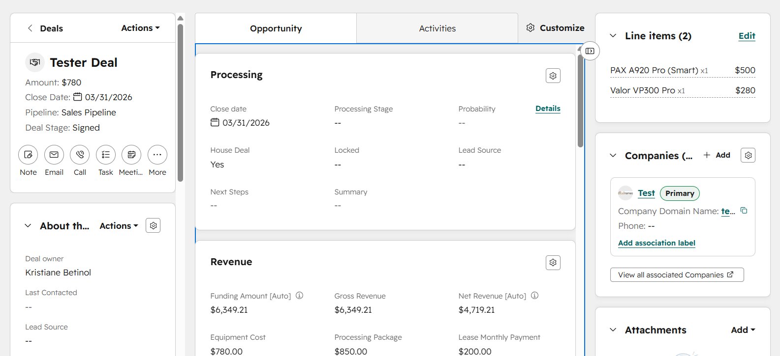 CRM dashboard view 4