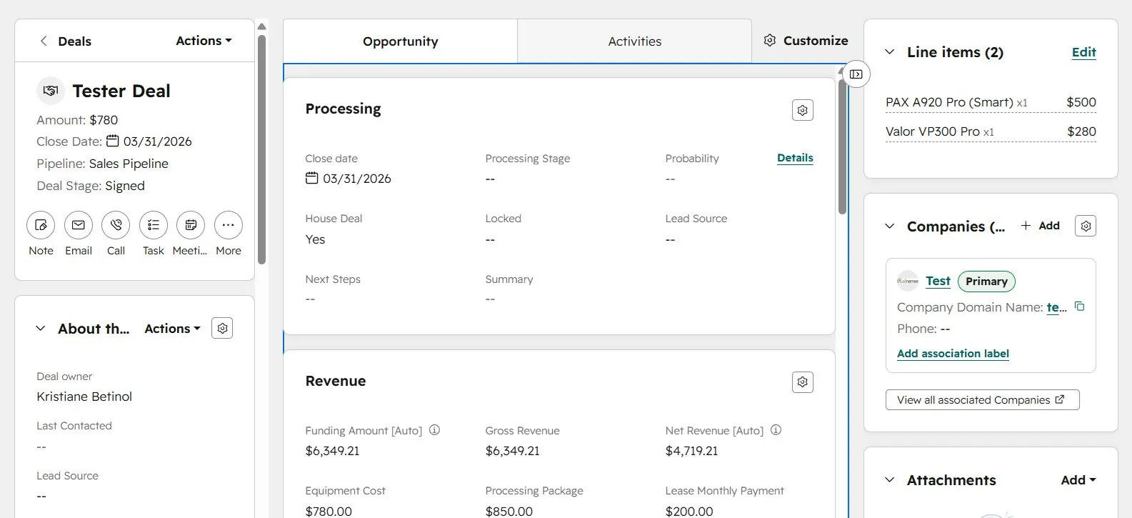 CRM dashboard view 4