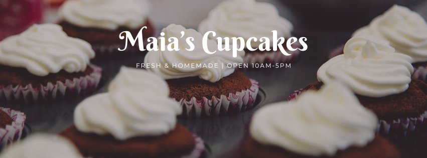 Maia's Cupcakes Facebook banner
